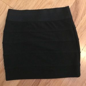 Black mini bandage skirt